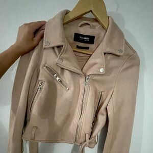 Pull and Bear Biker Jacket Faux suede